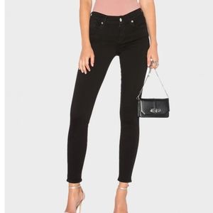 Agolde black SOPHIE MIDRISE SKINNY ANKLE JEANS